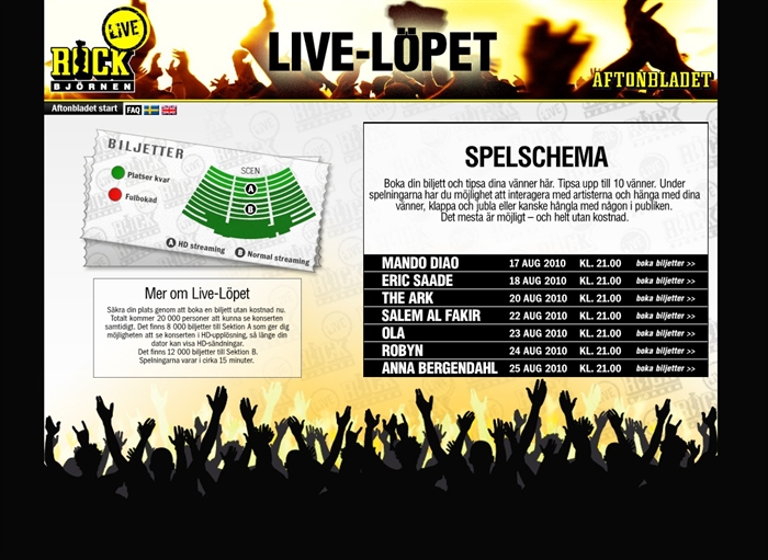 Aftonbladet Rockbjörnen Live-Löpet